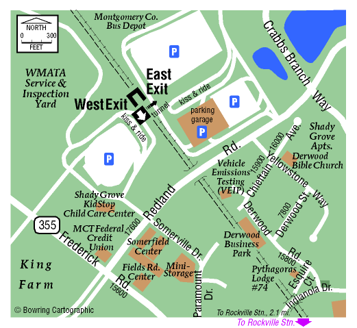 Shady Grove Area Map